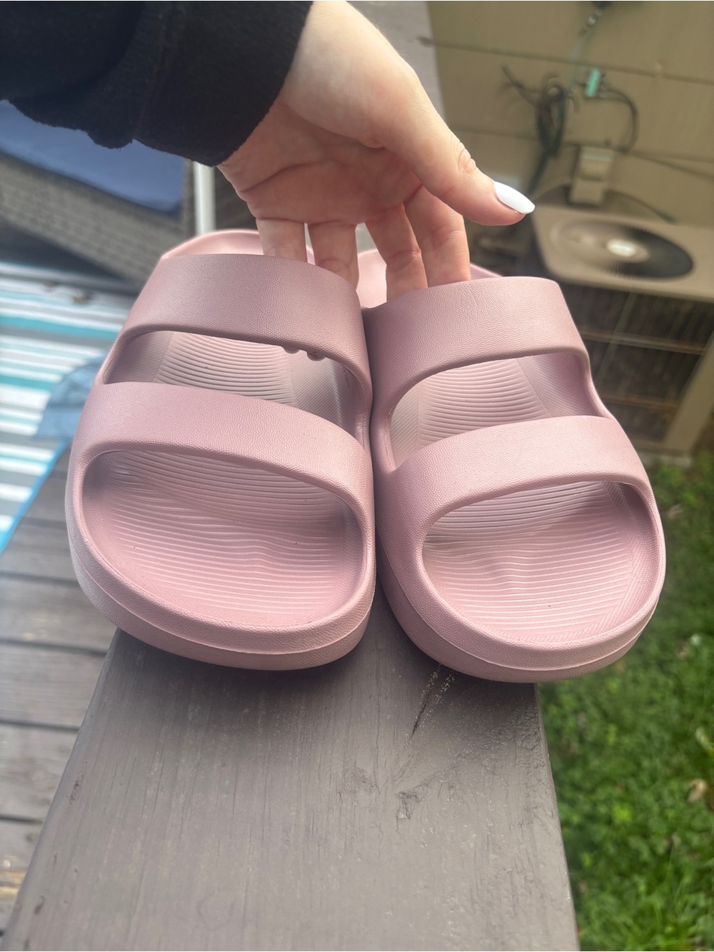 Bombas Women’s purple/Pink Dual-Strap Slide Sandals